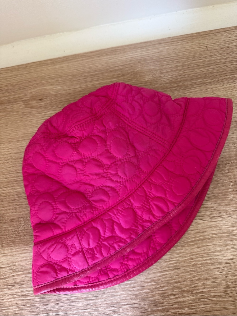 Coach Quilted Pink Bucket Hat - Picture 5 of 5